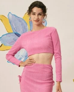 The Textured Crop Knit Top