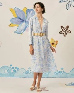 The Deep-V Ruffle Maxi Dress -Outlet Dress Mix Up Store maxi dresses the deep v ruffle maxi dress 37929570304213