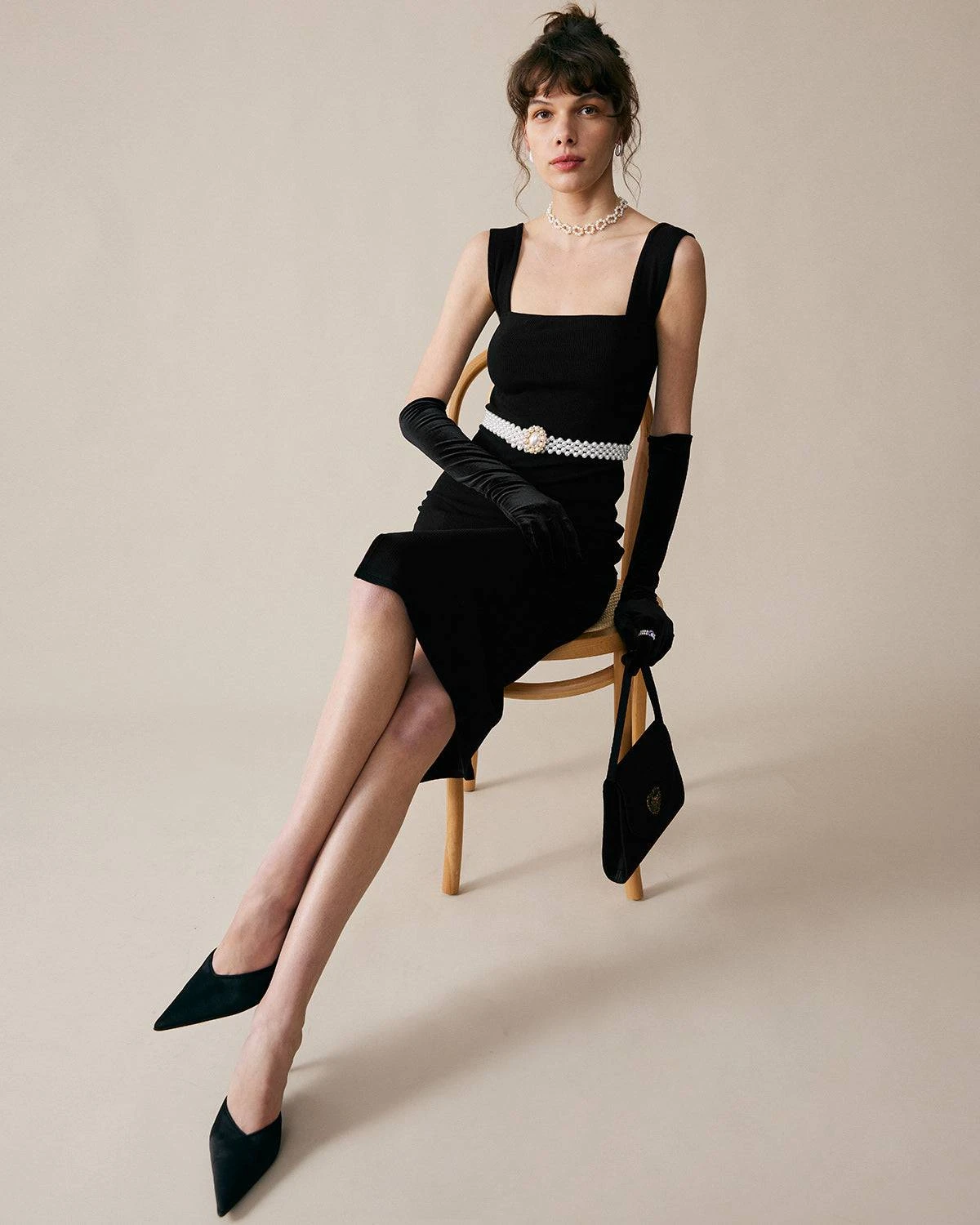 Square Neck Backless Midi Dress 2 Square Neck Backless Midi Dress - Image 2