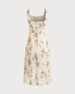 The Elasticized Shoulder Straps Floral Dress 5 The Elasticized Shoulder Straps Floral Dress -Outlet Dress Mix Up Store midi dresses the elasticized shoulder straps floral dress 36891522760917