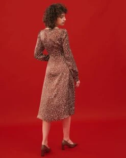 The Polka Dot Square Neckline Dress -Outlet Dress Mix Up Store midi dresses the polka dot square neckline dress 36596231798997