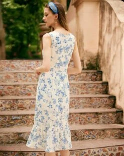 The Square Neck Ruffle Trim Midi Dress 10 The Square Neck Ruffle Trim Midi Dress -Outlet Dress Mix Up Store midi dresses the square neck ruffle trim midi dress 37497835946197