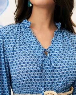 The Frill Trim Tie Neck Mini Dress -Outlet Dress Mix Up Store mini dresses the frill trim tie neck mini dress 38002258804949