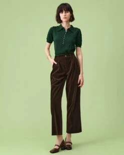 The High Waisted Pleated Wide Leg Pants -Outlet Dress Mix Up Store rihoas13792 495043