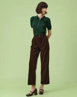 The High Waisted Pleated Wide Leg Pants -Outlet Dress Mix Up Store rihoas13796 649056
