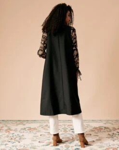 The Sleeveless Single-breasted Longline Waistcoat 9 The Sleeveless Single-breasted Longline Waistcoat -Outlet Dress Mix Up Store rihoas176589