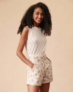 The High Waisted Floral Shorts -Outlet Dress Mix Up Store rihoas178943