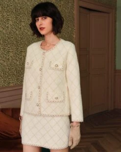 The Argyle Cardigan And Mini Skirt Set -Outlet Dress Mix Up Store rihoas8605