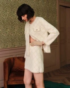 The Argyle Cardigan And Mini Skirt Set -Outlet Dress Mix Up Store rihoas8630