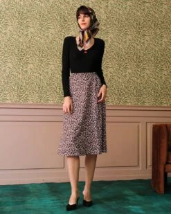 The Solid Color Wavy Trim Knit Top -Outlet Dress Mix Up Store rihoas9156