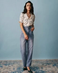 The Lace Spliced Pleated Floral Shirt -Outlet Dress Mix Up Store shirts the lace spliced pleated floral shirt 36869216305365