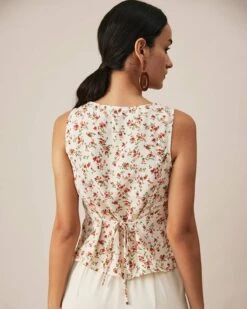 The Sleeveless Floral Shirt -Outlet Dress Mix Up Store shirts the sleeveless floral shirt 36755059146965