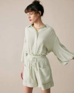 The Solid High Waist Drawstring Shorts -Outlet Dress Mix Up Store shorts the solid high waist drawstring shorts 37449941352661