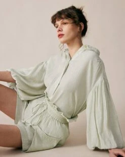 The Solid High Waist Drawstring Shorts -Outlet Dress Mix Up Store shorts the solid high waist drawstring shorts 37449941713109