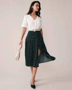 The Polka Dots A-line Skirt -Outlet Dress Mix Up Store skirts the polka dots a line skirt 37177873236181