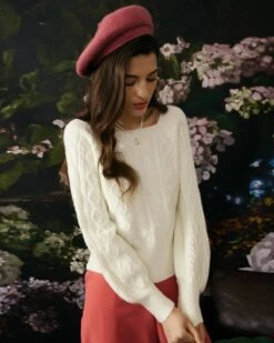 The Romance Cable Knit Crew Sweater -Outlet Dress Mix Up Store sweaters the romance cable knit crew sweater 36306791465173