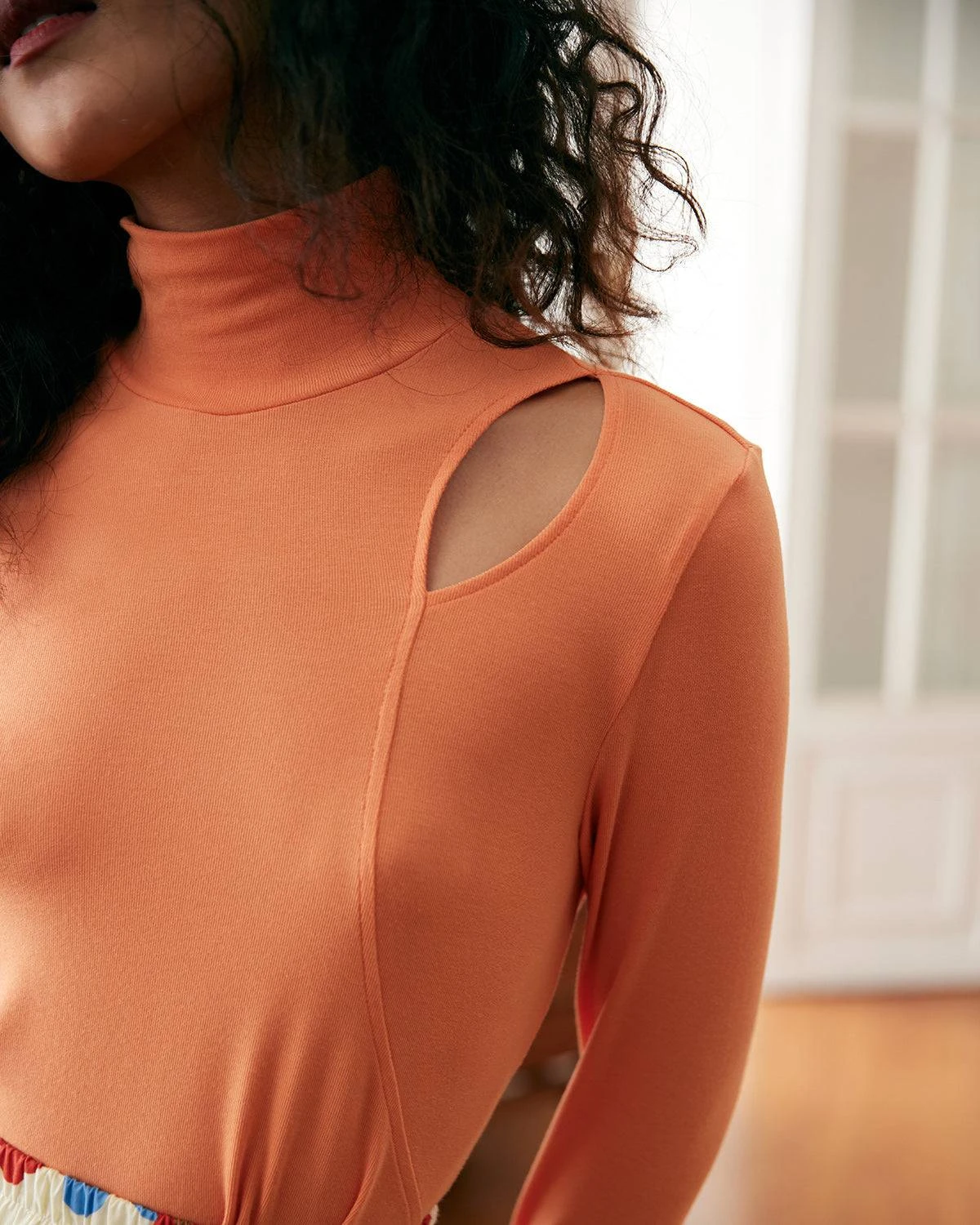 The Mock Neck Cutout Tee 4 The Mock Neck Cutout Tee - Image 4