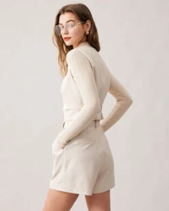 The Apricot High Waisted Wide Leg Shorts -Outlet Dress Mix Up Store the apricot high waist solid shorts bottoms uumiqn