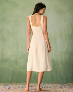 The Apricot Square Neck Button Slip Midi Dress -Outlet Dress Mix Up Store the apricot square neck button midi dress dresses nppzcy