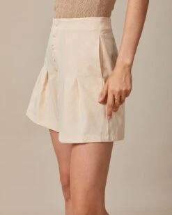 The Apricot Striped Pleated Button Up Shorts 10 The Apricot Striped Pleated Button Up Shorts -Outlet Dress Mix Up Store the apricot striped pleated button up shorts bottoms kzajiy 878896