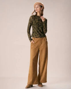 The Army Green Mesh Floral Blouse & Cami Top -Outlet Dress Mix Up Store the army green mesh floral blouse cami top tops lqerua