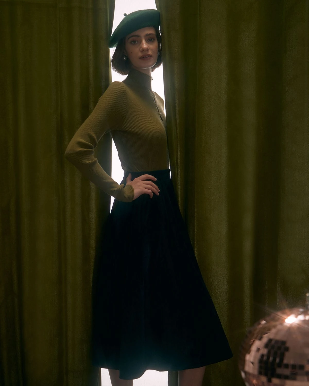 The Army Green Mock Neck Cutout Knit Top 6 The Army Green Mock Neck Cutout Knit Top - Image 6