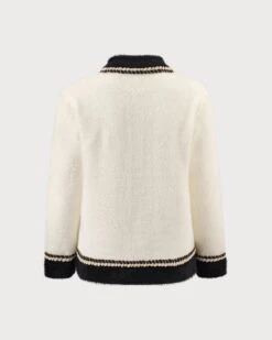 The Beige Round Neck Colorblock Cardigan 15 The Beige Round Neck Colorblock Cardigan -Outlet Dress Mix Up Store the beige colorblock button cardigan tops yymtvj