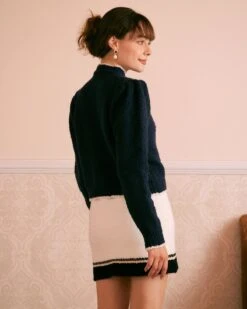 The Beige Elastic Colorblock Knit Mini Skirt -Outlet Dress Mix Up Store the beige colorblock knit mini skirt bottoms tfyaj5 358879