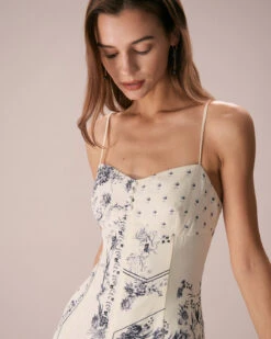 The Beige Floral Split Hem Slip Midi Dress -Outlet Dress Mix Up Store the beige floral split hem midi dress dresses sv6iu7