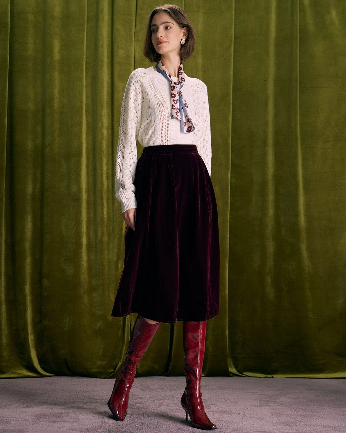 The Beige Round Neck Ribbed Pointelle Sweater 2 The Beige Round Neck Ribbed Pointelle Sweater - Image 2