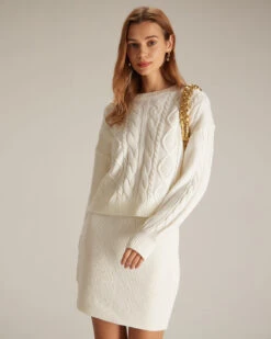 The Beige Natural Waisted Knit Mini Skirt 7 The Beige Natural Waisted Knit Mini Skirt -Outlet Dress Mix Up Store the beige solid knit mini skirt bottoms t4guzg