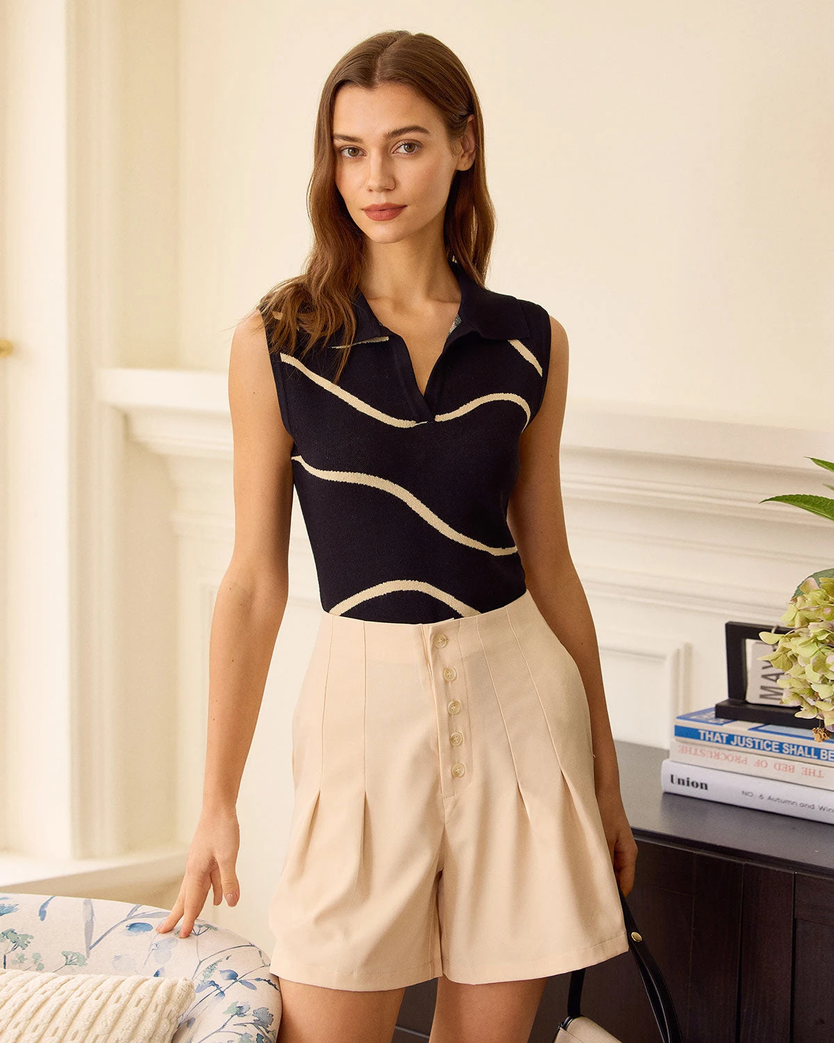 The Black Collared Knit Tank Top 3 The Black Collared Knit Tank Top - Image 3