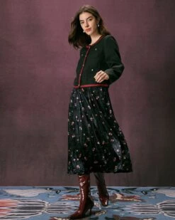 The Black Colorblock Button Tweed Jacket -Outlet Dress Mix Up Store the black colorblock tweed jacket outerwear imcmyj 987101