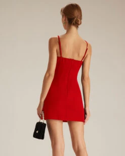 The Red V Neck Cutout Sleeveless Mini Dress -Outlet Dress Mix Up Store the black cut out mini dress dresses ovgagj 69328603 3200 4fc9 9433 6128610f19c1