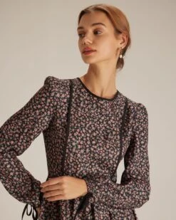 The Black Floral Hollow Out Back Maxi Dress -Outlet Dress Mix Up Store the black floral hollow out back maxi dress dresses xrmkdx