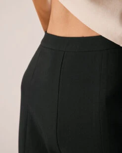 The Black High Waisted Zipper Flare Pants -Outlet Dress Mix Up Store the black high waisted flare pants bottoms znrjtf