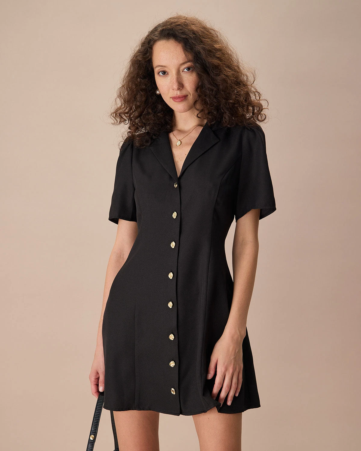 The Black Lapel Short Sleeve Mini Dress 1 The Black Lapel Short Sleeve Mini Dress
