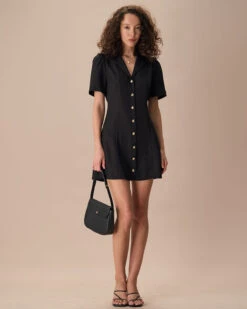 The Black Lapel Short Sleeve Mini Dress 6 The Black Lapel Short Sleeve Mini Dress -Outlet Dress Mix Up Store the black lapel short sleeve mini dress dresses 19xxvx