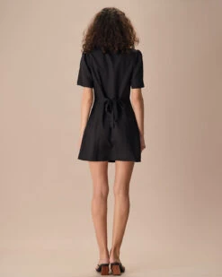 The Black Lapel Short Sleeve Mini Dress 7 The Black Lapel Short Sleeve Mini Dress -Outlet Dress Mix Up Store the black lapel short sleeve mini dress dresses q6leso