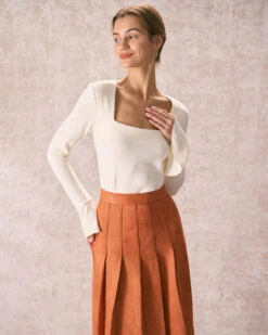 The Beige Square Neck Slit Flare Sleeve Tee -Outlet Dress Mix Up Store the black square neck flare sleeve tee tops 9rb3m1 33c84970 3b09 4218 8d43 56f2f929190a