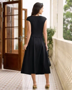 The Black V Neck Cap Sleeve Blouse 9 The Black V Neck Cap Sleeve Blouse -Outlet Dress Mix Up Store the black v neck cap sleeve blouse tops su7uiw