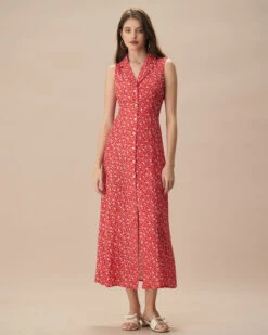 The Red Collared Button-up Floral Maxi Dress -Outlet Dress Mix Up Store the blue collared floral maxi dress red dresses 20yycn 855a4991 6f89 40ab a190 12afb6d50032