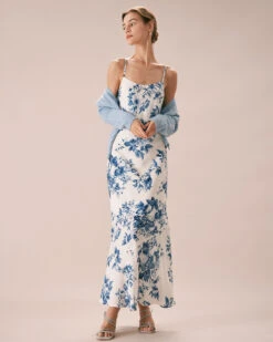 The Blue Floral Slip Maxi Dress -Outlet Dress Mix Up Store the blue floral slip maxi dress dresses u1jda4