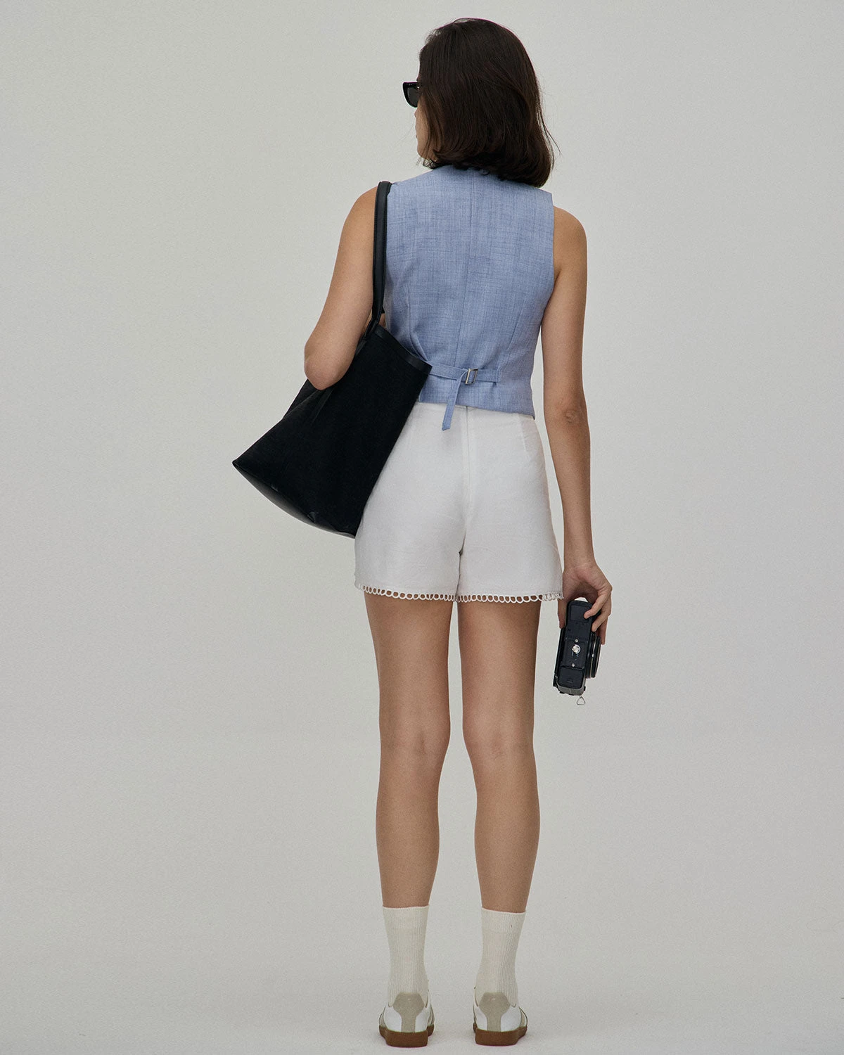 The Blue V-Neck Button Vest 5 The Blue V-Neck Button Vest - Image 5