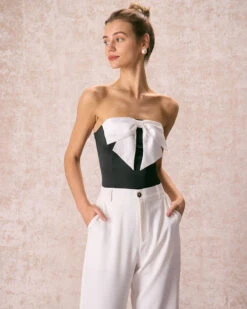 The Black Bowknot Satin Tube Tank Top 9 The Black Bowknot Satin Tube Tank Top -Outlet Dress Mix Up Store the bowknot satin tube top tops o6nsn0