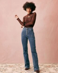 The Coffee Round Neck Cutout Ribbed Knit Top -Outlet Dress Mix Up Store the coffee cut out diamond knit top tops kxm7nr 886862