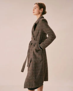 The Coffee Lapel Belted Double Breasted Coat -Outlet Dress Mix Up Store the coffee lapel double breasted coat outerwear mdkwng