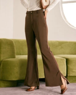 The Coffee Button Split Hem Flare Leg Pants 8 The Coffee Button Split Hem Flare Leg Pants -Outlet Dress Mix Up Store the coffee split hem flare leg pants bottoms uvkru6