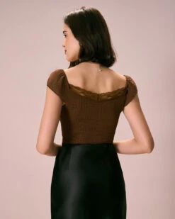 The Coffee V Neck Lace Textured Tee 9 The Coffee V Neck Lace Textured Tee -Outlet Dress Mix Up Store the coffee v neck lace textured tee tops hrogee