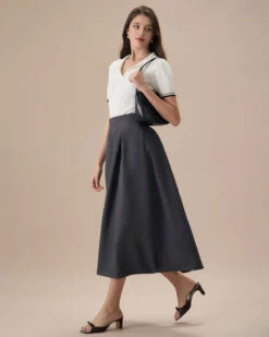 The White Collared Pointelle Contrast Knit Tee -Outlet Dress Mix Up Store the collared pointelle contrast knit tee tops 2inb3c